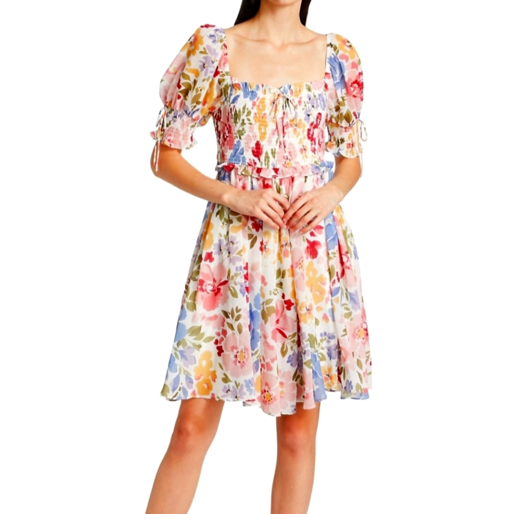 En Saison Constantia Floral Smocked Dress, Small